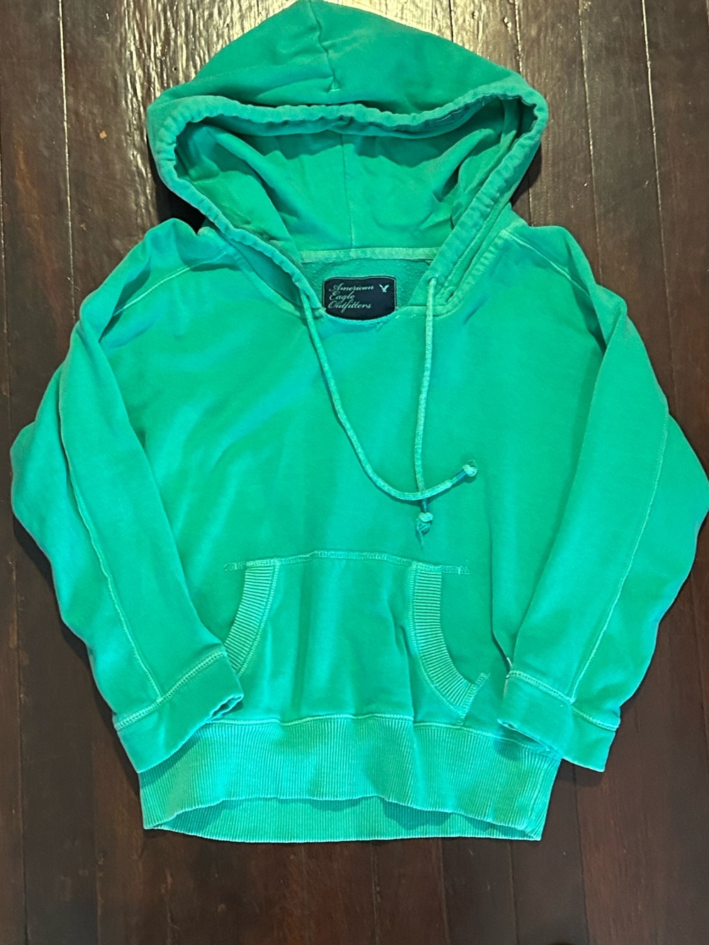 American Eagle Outfitters Women’s Green Pullover Hoodie Pockets Sz S